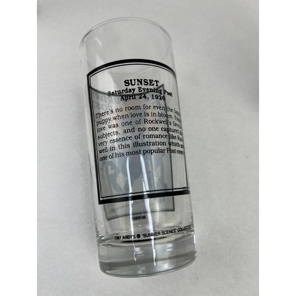 Arby's Summer Scenes Collection Saturday Evening Post Drinking Glass Set 1987 - Picture 6 of 11